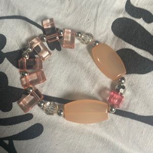 Handmade Pink Beaded Bracelet